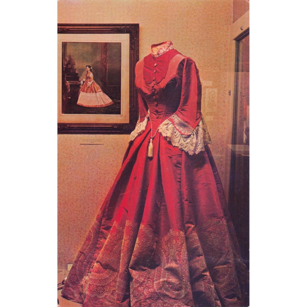 Vintage Postcard Nevada State Museum 1861 Inaugural Ball Gown Carson City NV